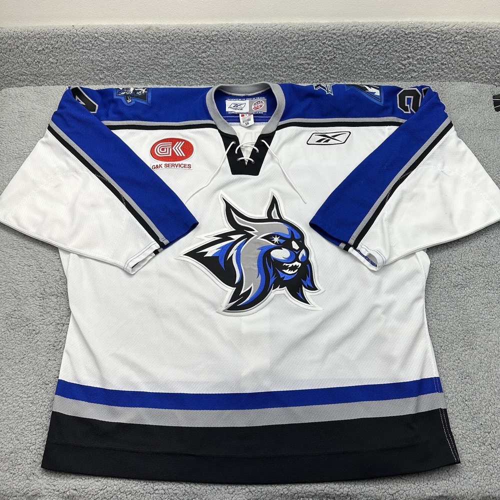 Augusta Lynx ECHL Game Worn Size 56 Reebok Hockey‎ Jersey #24 Jamie McKinven